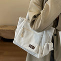 Bolsa Tote de Veludo Cotelê